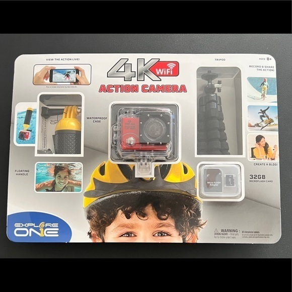 New Explore One 1080p Action Video‎ Waterproof WIFI Camera with Accessories - Picture 1 of 11